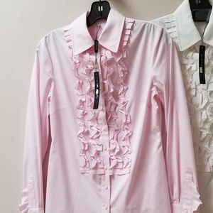 Elie Tahari Pink Dress Suit Shirt XS New with Tag